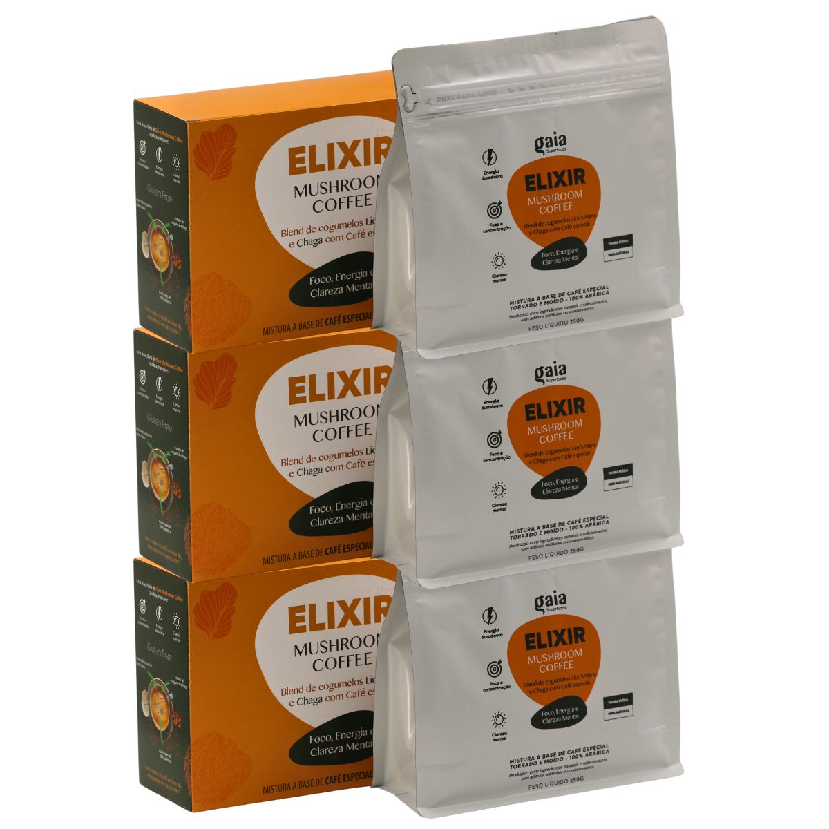 Pacote 250g - Elixir Mushroom Coffee