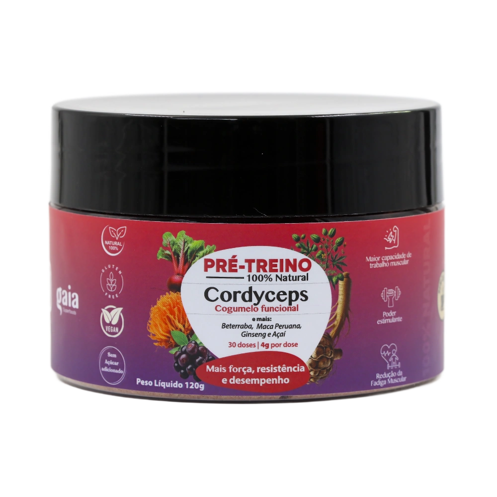 Pré-treino Natural de Cogumelo Cordyceps