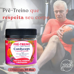 Pré-treino Natural de Cogumelo Cordyceps