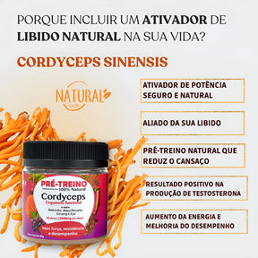Pré-treino Natural de Cogumelo Cordyceps