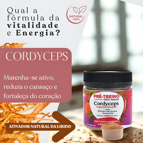 Pré-treino Natural de Cogumelo Cordyceps