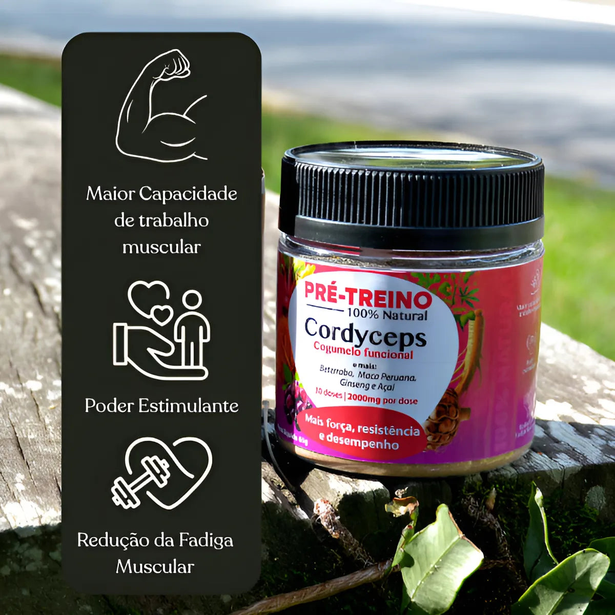 Pré-treino Natural de Cogumelo Cordyceps