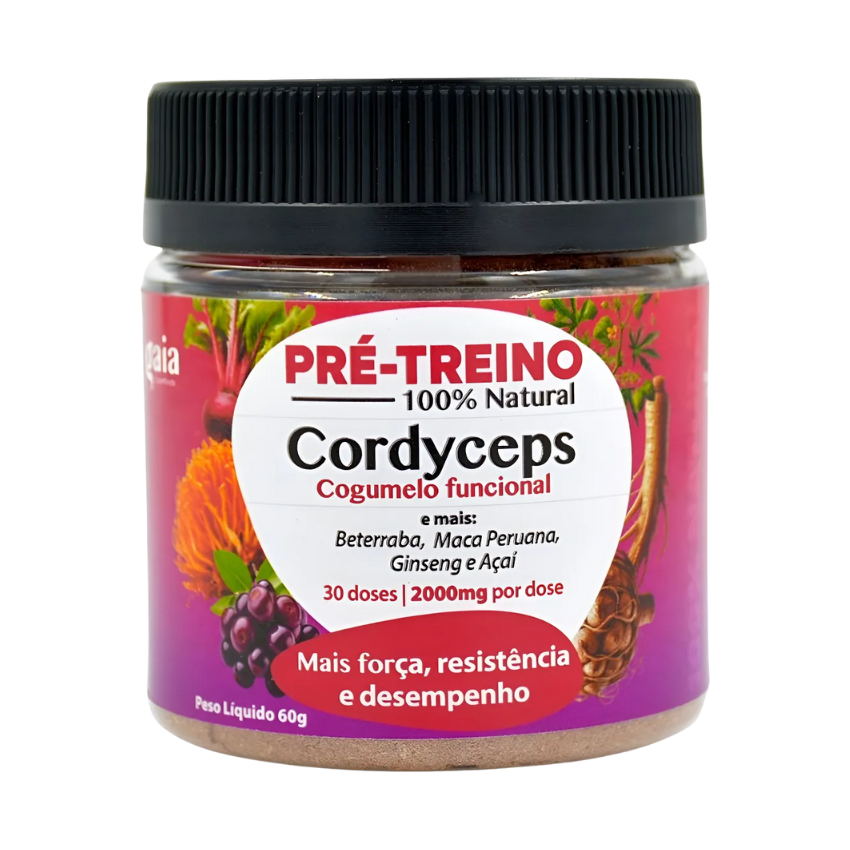 Pré-treino Natural de Cogumelo Cordyceps