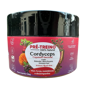 Pré-treino Natural de Cogumelo Cordyceps
